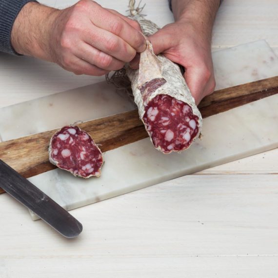 fotografo food salumi come tagliare il salame