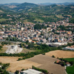 Riprese aeree del Comune di Casteggio Oltrepo Pavese in provincia di Pavia