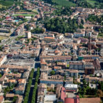 Riprese aeree del Comune di Casteggio Oltrepo Pavese in provincia di Pavia