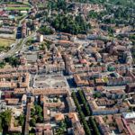 Riprese aeree del Comune di Casteggio Oltrepo Pavese in provincia di Pavia
