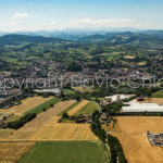 Riprese aeree del Comune di Casteggio Oltrepo Pavese in provincia di Pavia