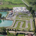 Riprese aeree del Comune di Castelletto di Branduzzo con le piste dedicate alle corse