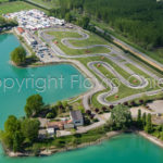 Riprese aeree del Comune di Castelletto di Branduzzo con le piste dedicate alle corse